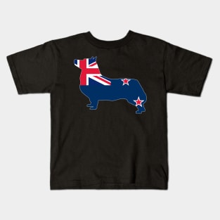 Swedish Vallhund New Zealand Flag Filled Kids T-Shirt